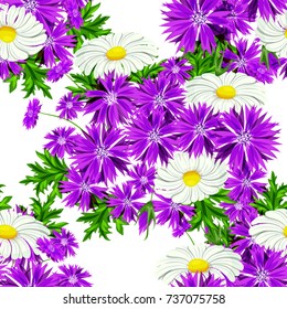 vector seamless flower pattern for cards, textiles, backgrounds