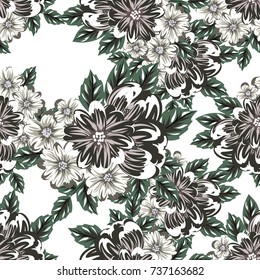 vector seamless flower pattern for cards, textiles, backgrounds