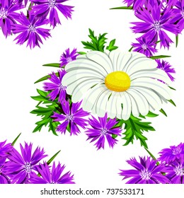 vector seamless flower pattern for cards, textiles, backgrounds