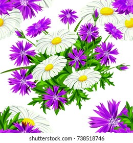 vector seamless flower pattern for cards, textiles, backgrounds