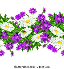 vector seamless flower pattern for cards, textiles, backgrounds