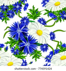 vector seamless flower pattern for cards, textiles, backgrounds