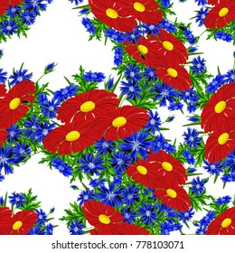 vector seamless flower pattern for cards, textiles, backgrounds