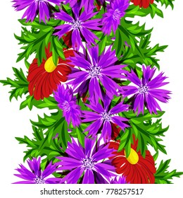 vector seamless flower pattern for cards, textiles, backgrounds