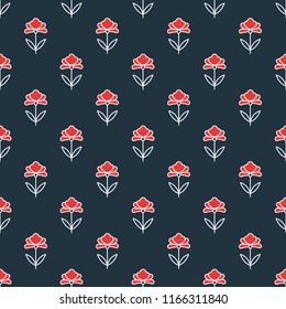Vector seamless flower pattern. Vector floral pattern.
