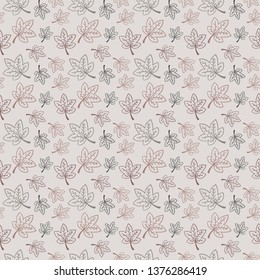 Vector seamless flower pattern, hand drawn, Repeating abstract background
