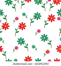 Vector seamless flower pattern using as background and wallpaper.
