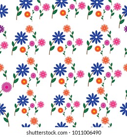Vector seamless flower pattern using as background and wallpaper.