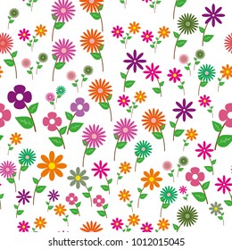 Vector seamless flower pattern using as background and wallpaper.