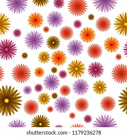 Vector seamless flower pattern using as background and wallpaper.