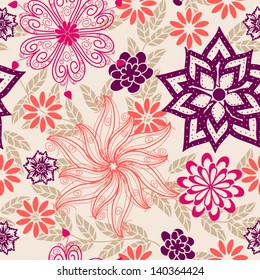 vector seamless flower pattern for your design as wallpaper, textile and other