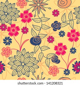 vector seamless flower pattern for your design