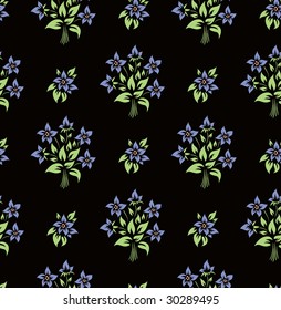 Vector. Seamless flower wallpaper