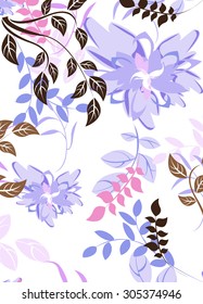 Vector seamless flowers