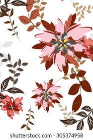 Vector seamless flowers