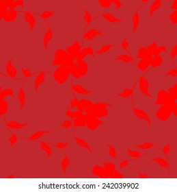 Vector Seamless Flowers  Illustration