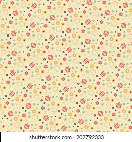 vector seamless flowers pattern