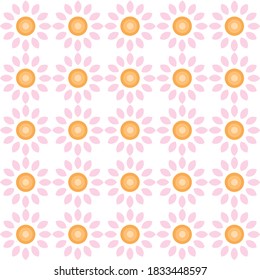 Vector seamless flowers pattern Background. Beautiful wallpaper suitable for fabric, paper, illustration, textile etc.