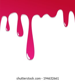 vector seamless flowing melted liquid isolated on white background