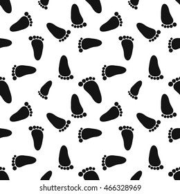 Vector seamless foot pattern