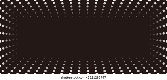 Vector Seamless Frame And Background Illustration Wth Abstract Dot Patterns And Text Space. Horizontally And Vertically Repeatable. 