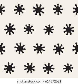 Vector seamless freehand pattern. Abstract background with floral brush strokes. Hand drawn texture