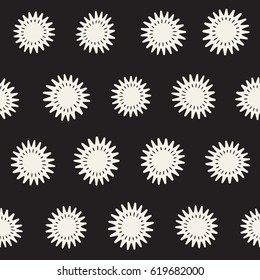 Vector seamless freehand pattern. Abstract background with floral brush strokes. Hand drawn texture