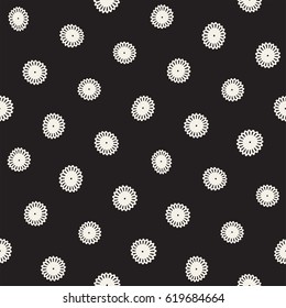 Vector seamless freehand pattern. Abstract background with floral brush strokes. Hand drawn texture