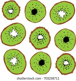 Vector seamless fruit texture, background for greeting card, desktop. Watermelon. Print for textiles, printing on fabric, wallpaper, seamless pattern, line art