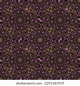 Vector seamless full-color ornament. Seamless decorative texture.