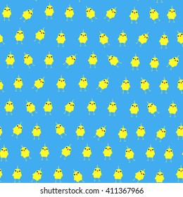 The vector seamless with funny little birds