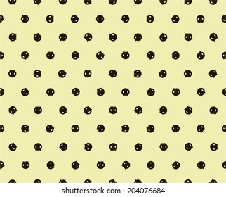 vector seamless funny skull print