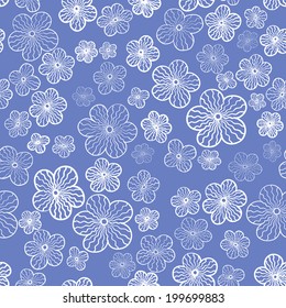 vector seamless gentle abstract flower print