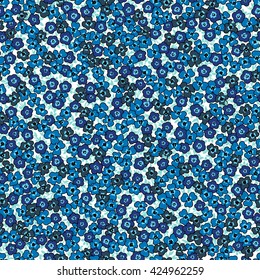 vector seamless gentle cute childish hand drawn little floral ditsy pattern, spring summer mood, colorful flower background allover print