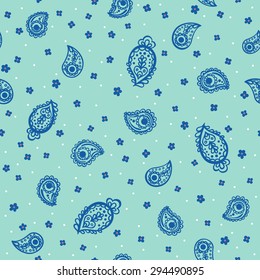 vector seamless gentle oriental paisley pattern. basic print. flowers, dots, hand drawn illustration. summer time. romantic mood. 