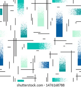 Vector seamless geometric abstract background with dynamic composition and trendy patterns. Colorful geometric pattern.