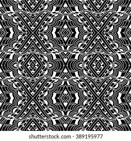Vector seamless geometric abstract ethnic pattern. Can be used for greeting card template, fashion fabric swatch, wallpapers, pattern fills, wrapping paper.
