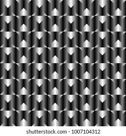Vector seamless geometric background. Black, white and gray colors