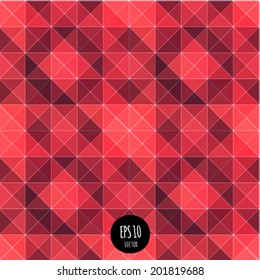 Vector seamless geometric background. Vibrant futuristic abstract pattern. Colorful modern style fashion design. Bright triangle texture. Colors shapes digital backdrop.