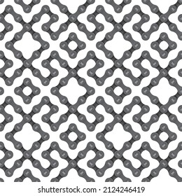 Vector seamless geometric grid texture realistic chain. Isolated on white background.