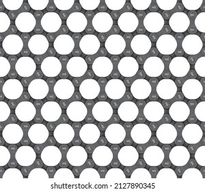 Vector seamless geometric grid texture realistic chain. Isolated on white background.