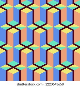 Vector seamless geometric pattern