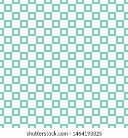 Vector seamless geometric pattern. Abstract endless texture for wrapping, wallpaper, pattern fills, web background, textile . Simple monochrome ornament. Turquoise repeating swatch.