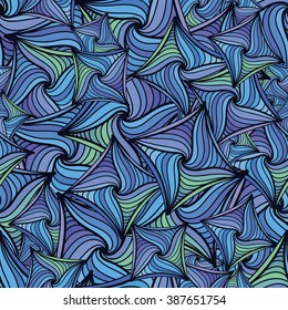Vector seamless geometric pattern. Abstract vector decorative ethnic sketchy seamless pattern on colorful background. Geometric seamless pattern. Zentangle elements pattern 3D effect
