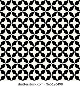 Vector seamless geometric pattern in black and white