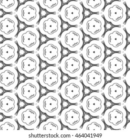 Vector seamless geometric pattern with circles and triangles.Modern stylish texture.Black and white