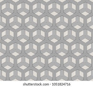 Vector seamless geometric pattern. Classic Chinese ancient ornament adapted to modern trends. Fully editable linear background with clipping mask, you can change thickness of lines, color, composition