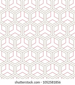 Vector seamless geometric pattern. Classic Chinese ancient ornament adapted to modern trends. Fully editable linear background with clipping mask, you can change thickness of lines, color, composition