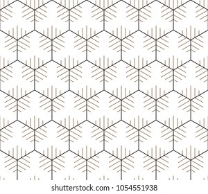 Vector seamless geometric pattern. Classic Chinese ancient ornament adapted to modern trends. Fully editable linear background with clipping mask, you can change thickness of lines, color, composition