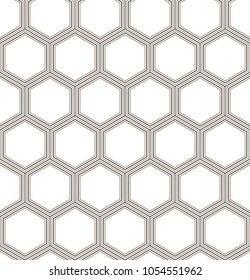 Vector seamless geometric pattern. Classic Chinese ancient ornament adapted to modern trends. Fully editable linear background with clipping mask, you can change thickness of lines, color, composition